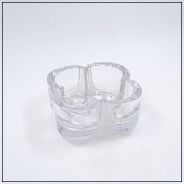 Crystal France Trinket Tray in Clear and Frosted Glass from Daum, 1980 For Sale - Image 6 of 12