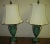 Green French Art Deco Green Tole Lamps - A Pair For Sale - Image 8 of 8