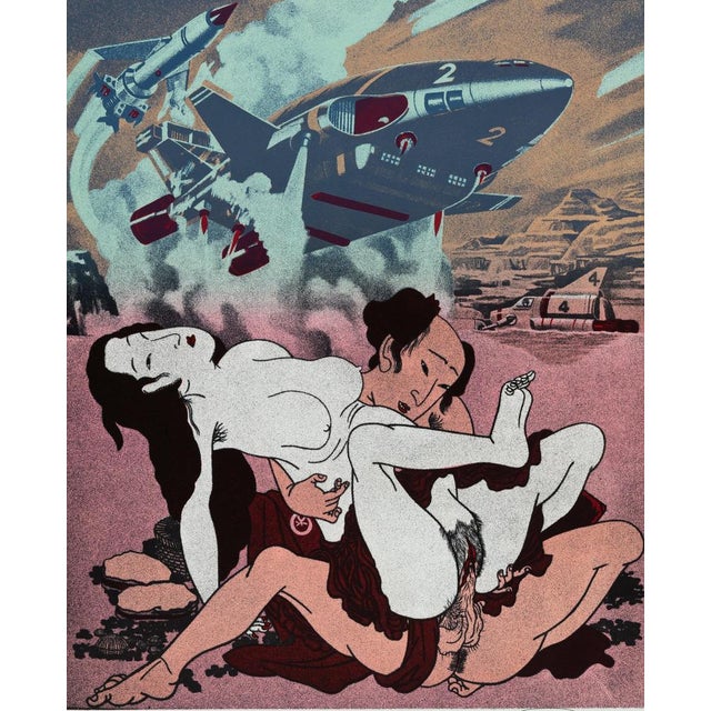 Guðmundur Guðmundsson, known as Erró (1932) Shunga and Missiles Original color lithograph Signed in pencil Limited edition...