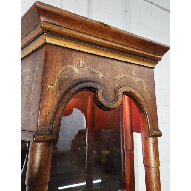 Brown 1970s Drexel Heritage Tall Corner Curio Display Cabinet For Sale - Image 8 of 10