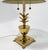 Late 20th Century Vintage Bombay Brass Pineapple Table Lamp W/ Tole Shade For Sale - Image 5 of 11