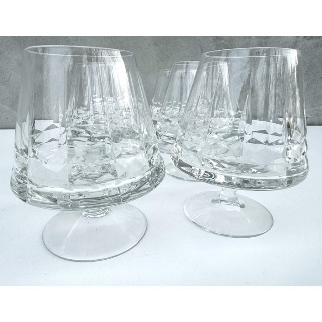 Vintage Cut Crystal Cognac Glasses, 1970s, Set of 6 For Sale - Image 9 of 14