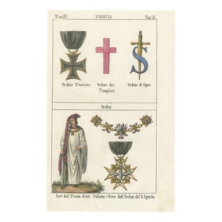 Badges of the Teutonic, 1842, Paper For Sale