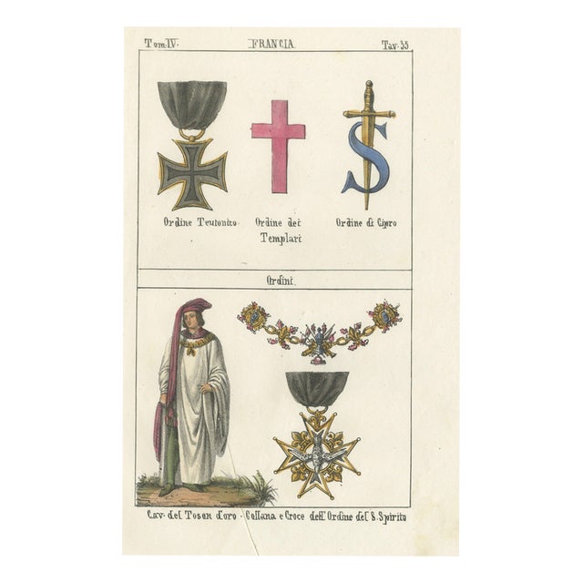 Badges of the Teutonic, 1842, Paper For Sale