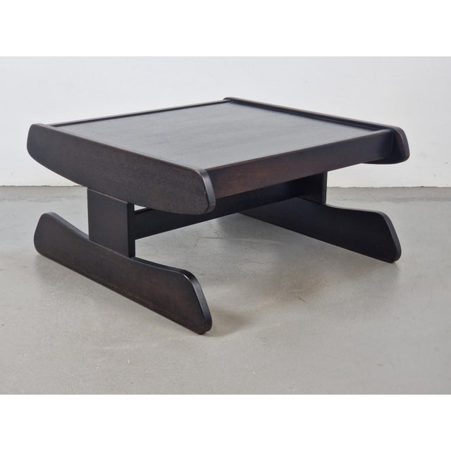 1970s Postmodern Architectural Wooden Coffee Table, Germany, 1970s For Sale - Image 5 of 15