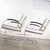 Early to Mid-20th Century Art Deco Streamline Moderne Springer Base Black & White Lounge Chairs Attributed to Wolfgang Hoffman For Sale - Image 11 of 18