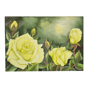 Jo Cartwright Yellow Roses Watercolor