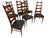 Elevate your dining space with this exceptional set of six Mid-Century Modern Kent Coffey Perspecta “Catseye” walnut...