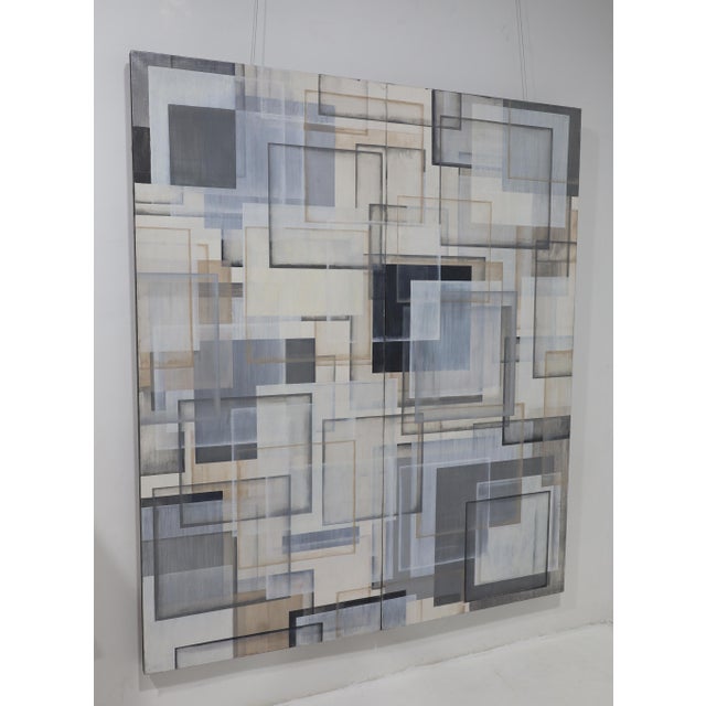 Abstract Large Painting by Sean Scherer, "Ruhlman", Dtd. 1999, 84" X 72" Diptych For Sale - Image 3 of 12