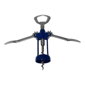 Vintage Blue Silver Italian Corkscrew Bottle Opener