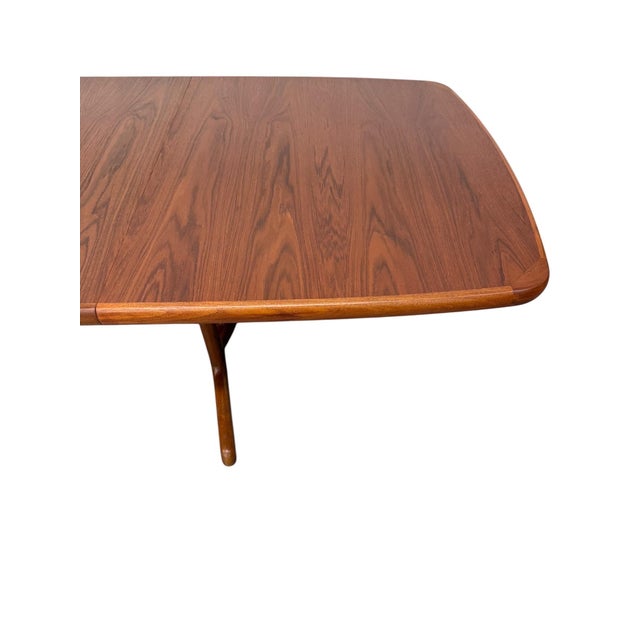 Vintage Danish Modern Teak Dining Table W/2 Leaves - Refinished! For Sale - Image 11 of 12
