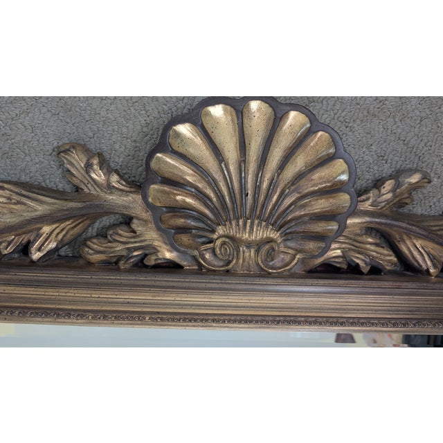 Mid 20th Century Italian French Style Gold Mirror For Sale - Image 11 of 14