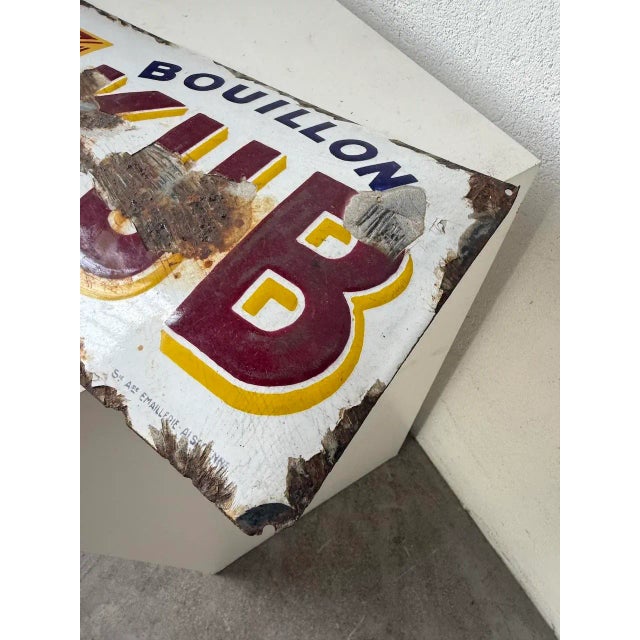 Curved Enamel Plaque from Kubor, 1930s For Sale - Image 15 of 18