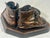Traditional Vintage Bronzed Baby Shoe Display For Sale - Image 3 of 10
