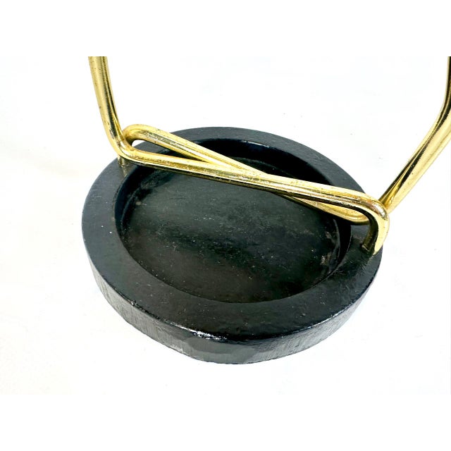Metal Mid-Century Austrian Cast Iron and Brass Umbrella Stand, 1960s For Sale - Image 7 of 10