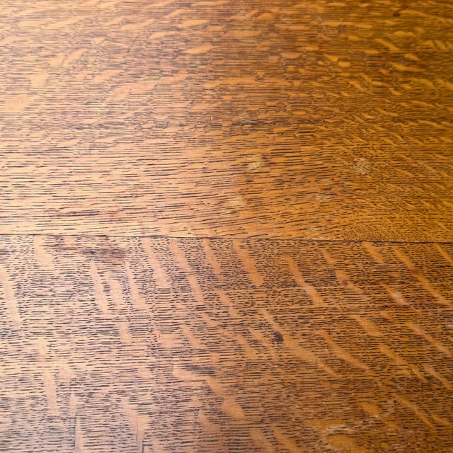 Oak Draw Leaf Table in English Jacobean Revival-Style Circa 1930s For Sale - Image 11 of 18
