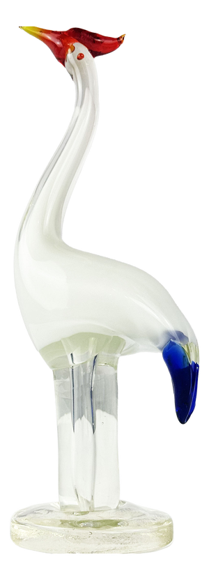Mid-Century Modern Murano Art Glass Crane Bird Figurine from Made Murano Glass, 1970s