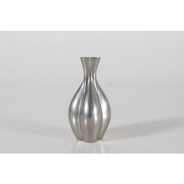Vintage Art Deco Decorative Vase in Polished Pewter by Just Andersen, 1960s For Sale - Image 11 of 11