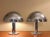 1970s Italian Decorative Mushroom Shape Chromed Desk Lamps, 1970s, Set of 2 For Sale - Image 5 of 10