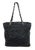 Contemporary Chanel Astrakhan Black Leather Ruched Shopping Tote For Sale - Image 3 of 7