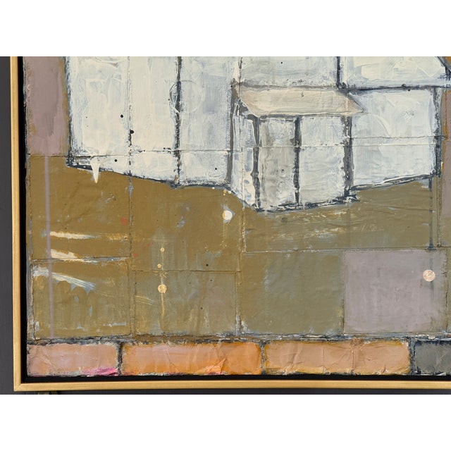 Claiborne Riley “House #4” Acrylic and Collage on Canvas For Sale - Image 4 of 9