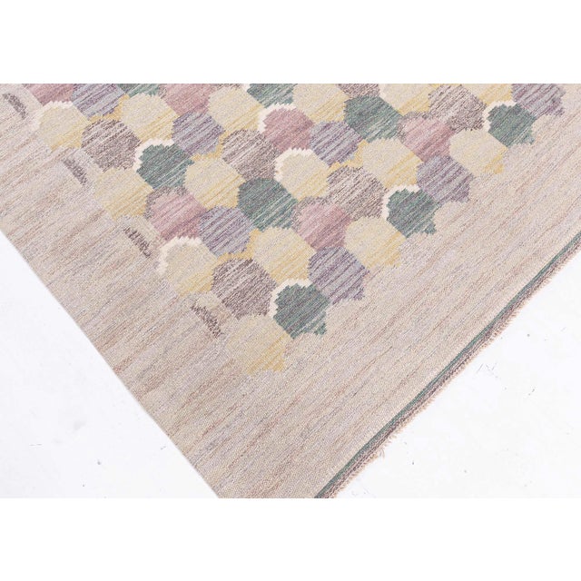 Mid-20th Century Swedish Flat Woven Rug by Jönköpings Läns Hemslöjd For Sale In New York - Image 6 of 7
