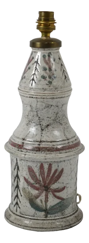 Vintage French Ceramic Table Lamp by Gustave Reynaud for Atelier Le Mûrier, 1950s
