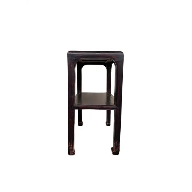 Asian Chinese Lacquered Wooden Table With Curved Legs, C. 1950 For Sale - Image 3 of 10