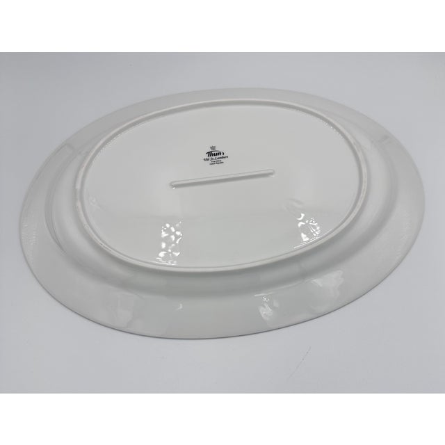 Ceramic 1980s 14" Oval Tray Serving Platter Thun Val St. Lambert Fine China For Sale - Image 7 of 8