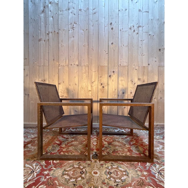 Garden Armchairs in the style of Mategot, 1970s, Set of 2 For Sale - Image 4 of 7