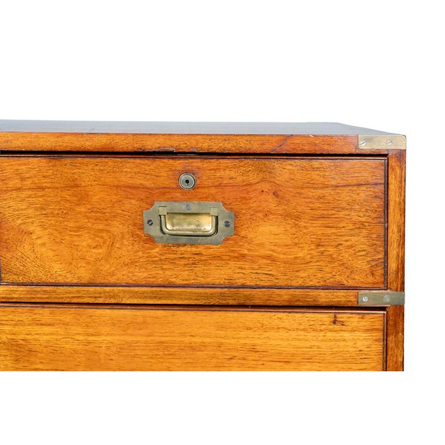 Brown Victorian Mahogany Campaign Chest For Sale - Image 8 of 11