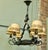 Large French Wrought Iron Country Chandelier, 1960 For Sale - Image 4 of 7