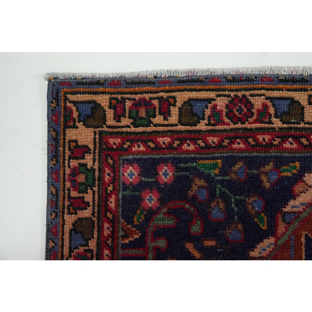 1970s Vintage Persian Handmade Wool 10x13 Red Area Rug For Sale - Image 10 of 11