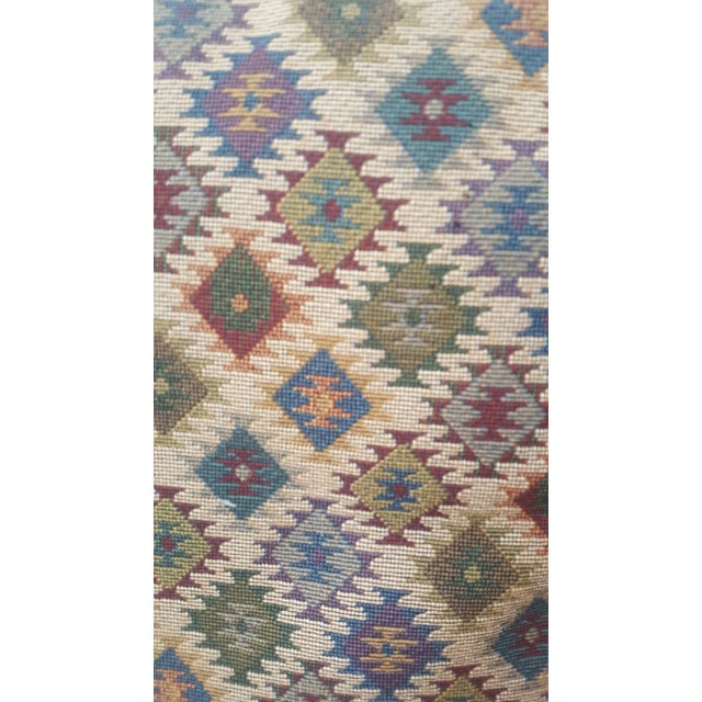 Boho Chic Geometric Tapestry Throw Pillow For Sale In New York - Image 6 of 7