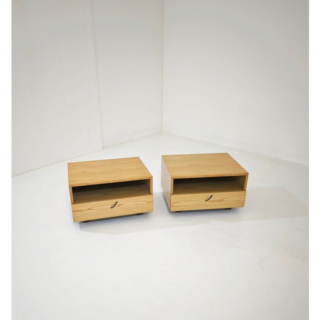 Wooden Bedside Tables by Saporiti Italia, 1980, Set of 2 For Sale - Image 11 of 18