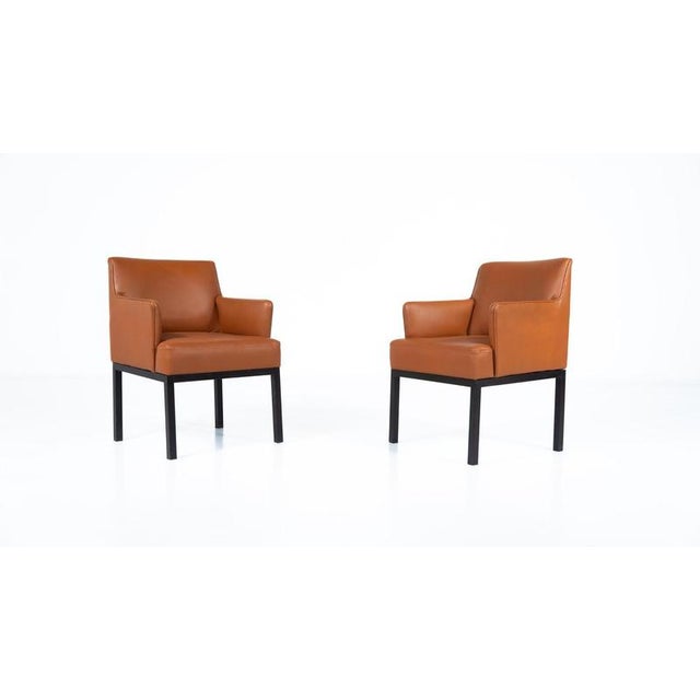 Mid-Century Armchairs Mod 56 by Jules Wabbes for Mobilier Universel, 1960, Set of 2 For Sale - Image 3 of 13
