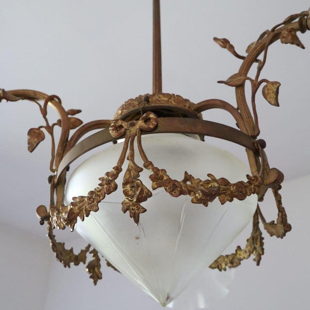 Liberty Chandelier in Metal and Glass For Sale - Image 3 of 10