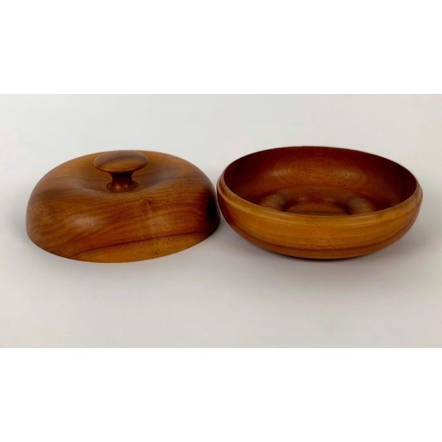 Mid-Century Walnut Bowl, 1960s For Sale - Image 4 of 11