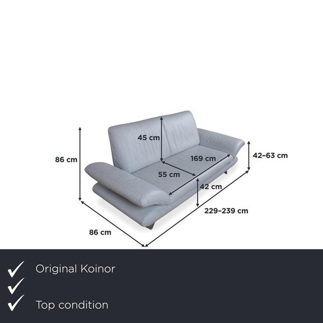 with the Koinor Rossini, you get a three-seater sofa whose rounded, curved shape immediately sets it apart. The upholstery...