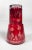 Vintage Bohemian cranberry cut crystal carafe with single matching glass. Both feature a rich floral pattern and store...