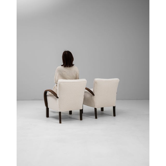 1950s Czech Cocktail Upholstered Armchairs H-237 By J. Halabala - A Pair For Sale In Greensboro - Image 6 of 18