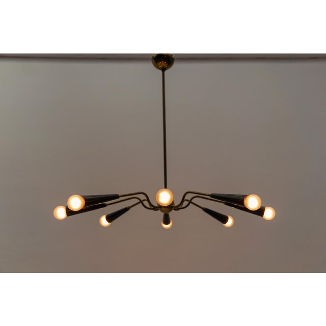 Metal Vintage Sputnik Lamp in the style of Arteluce, 1950s For Sale - Image 7 of 15