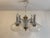 Vintage Space Age Sputnik Chandelier in Chrome-Plated Metal, Wooden Accents and Clear Ribbed Glass Shades by Emi Poljčane, Yugoslav, 1970s For Sale - Image 6 of 18