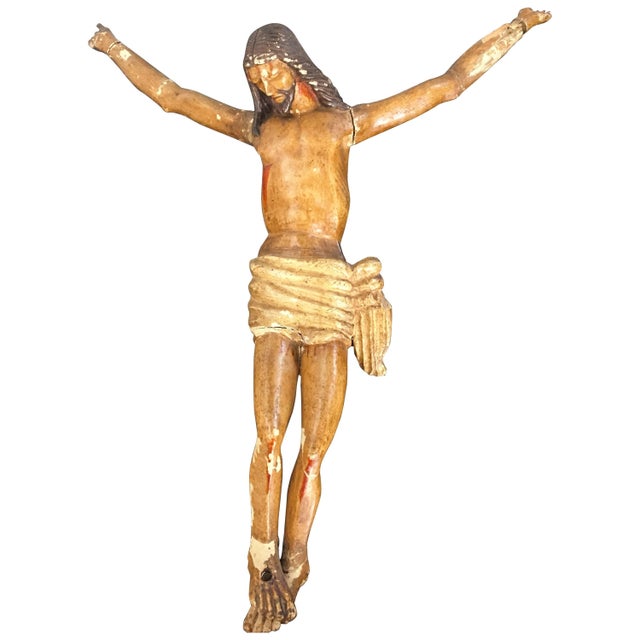 18th Century Carved Wooden Representing Christ on the Cross For Sale - Image 15 of 18