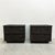 Mid-Century Modern Pair of Mid Century Modern Nightstands Brown & Gold Sushi Brown Veneer, Italian Alpi Wood 70s For Sale - Image 3 of 11