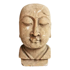 Antique Sandstone Monk Head Statue