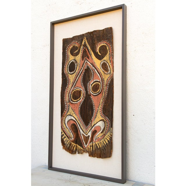 Mid Century Papua New Guinea Bark Painting For Sale - Image 9 of 11