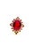 Ruby Red Bochic “Orient” Vintage Ruby & Ruby Cluster Cocktail Ring 18K Gold & Silver For Sale - Image 8 of 8