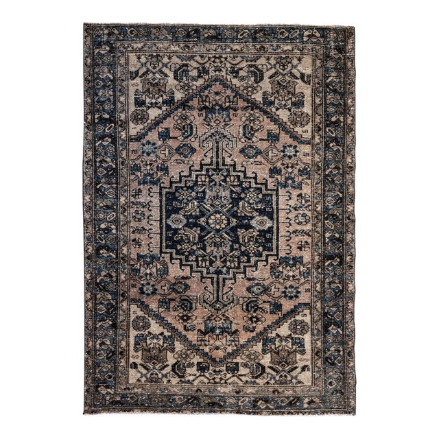 District Loom Vintage Hamadan Scatter Rug For Sale