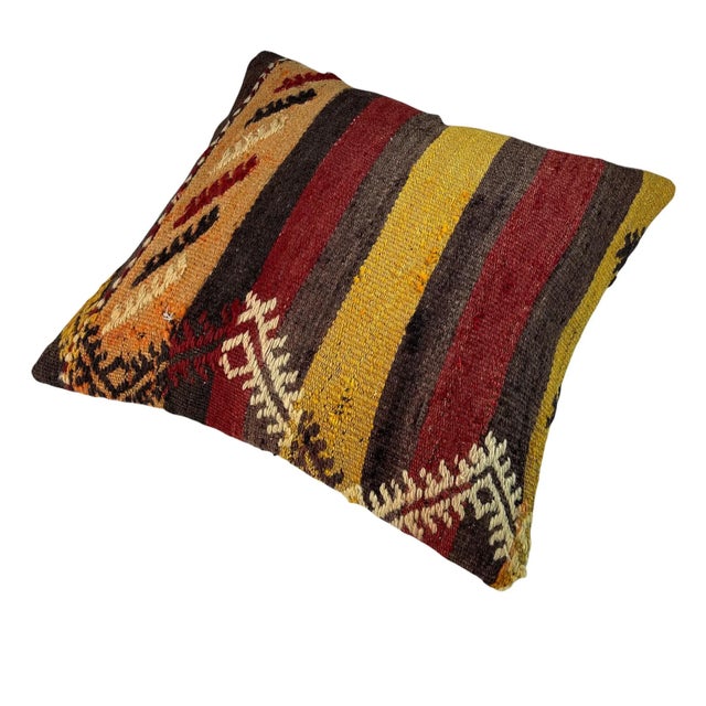 Turkish Kilim Cushion Cover For Sale - Image 6 of 11